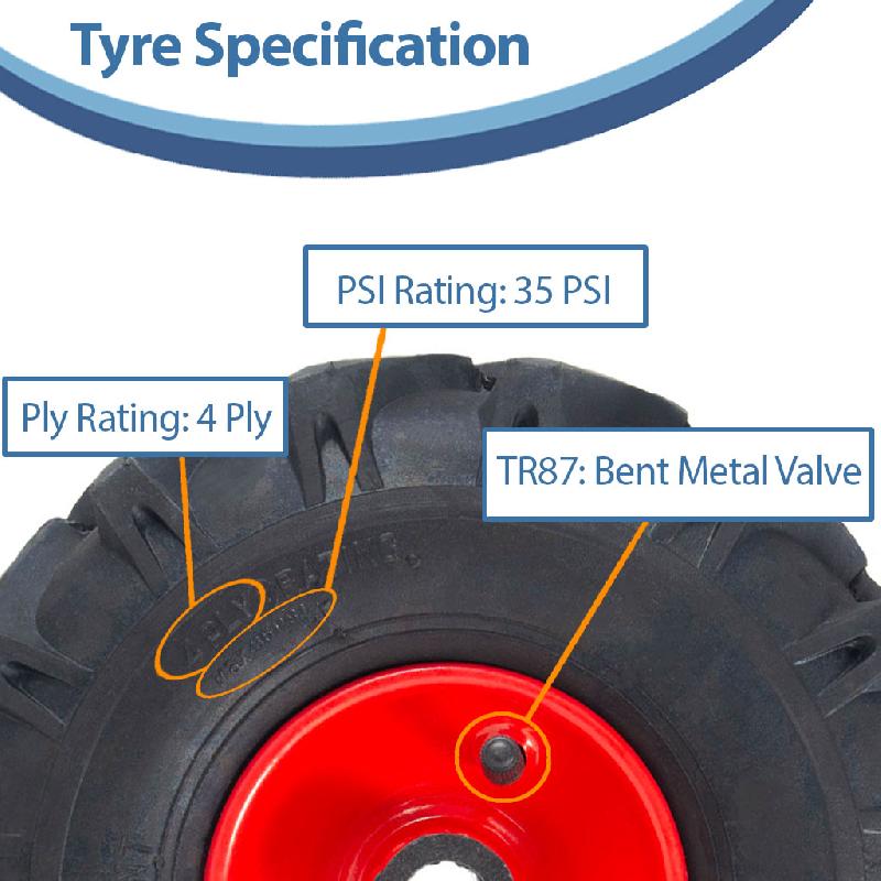 3.00x4 Open Centre Cleated Rotovator Lug Tyre 20mm Roller Bearing Rim (Set of 3)_3