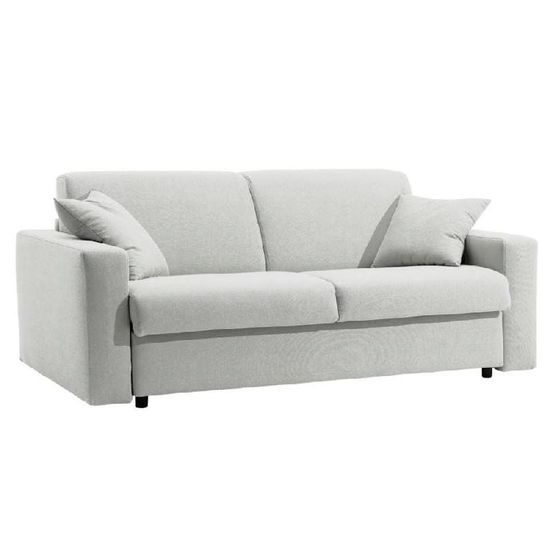 Canapé-lit DREAMER Express - Sommier à lattes 120x197 cm - Matelas 16 cm mousse polyuréthane blanc cassé_3