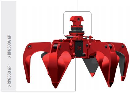 Grappins hydrauliques pour pelles et chargeurs RP350 6P à RPG500A 6P - Rozzi - compact et haute durabilité_3