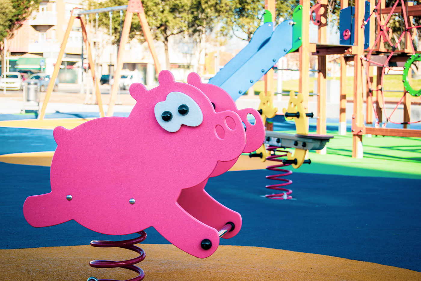 Jeu sur ressort Pig JFS13 - Matériaux résistants certifiés EN1176_3