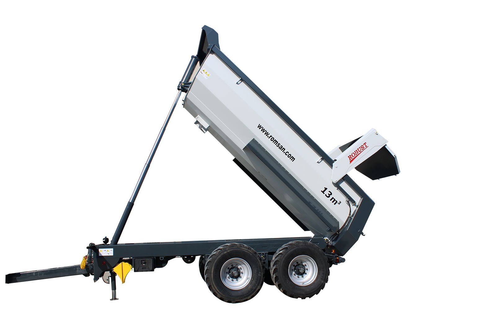 R 220 tahk robust benne agricole à tandem monocoque - romsan - capacité de 15000 kg_3