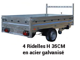 Remorque benne - 2,54 X 1,42 M - 1500 KG - FRANC BRI260F150_3