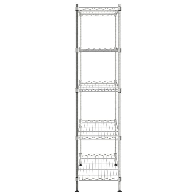 Vidaxl étagère de rangement 5 niveaux 90x35x180 cm chrome 250 kg 324623_3