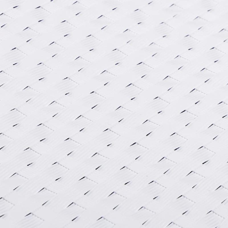 Vidaxl paravent de balcon blanc 400x100 cm résine tressée 156285_3