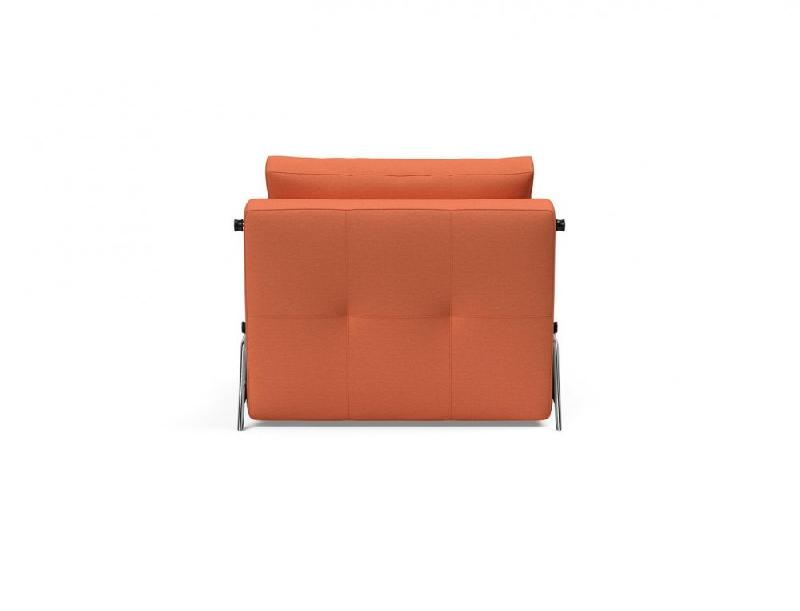 INNOVATION LIVING - Fauteuil design convertible Cubed 02 Alu 200x90cm - Tissu rouille Argus_3