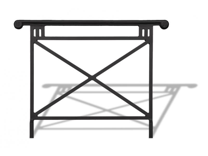 Bar3100a - Barrières urbaines en acier avec montants et croisillon carré 25x25mm - Urban'nt_3
