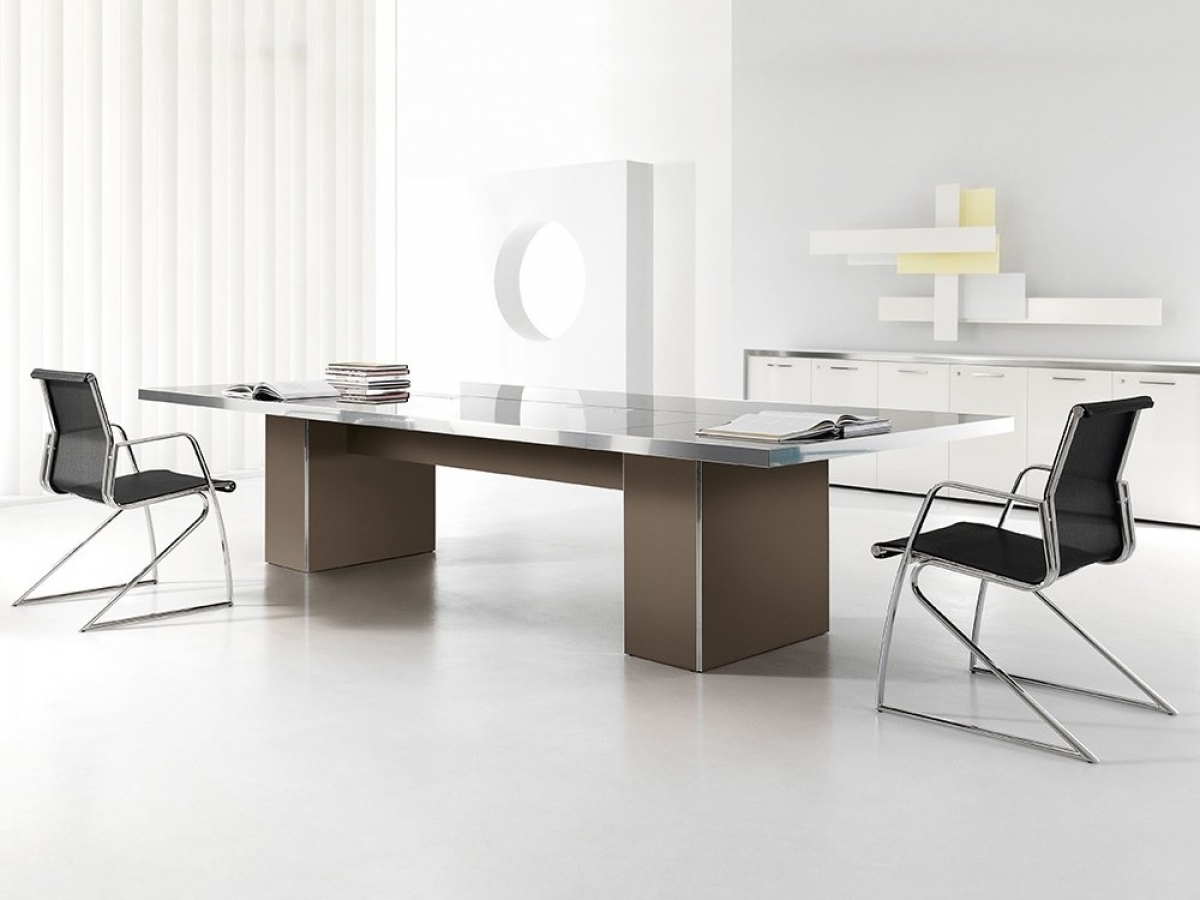 Table de réunion design épuré et élégant - WING et WING GLAMOUR - personnalisable avec finitions variées_3