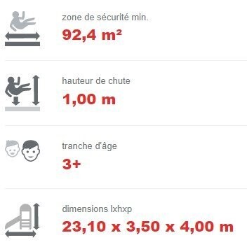 Tyrolienne 20m en acier inoxydable avec plateforme - Conforme EN1176 - Référence BT21008_3
