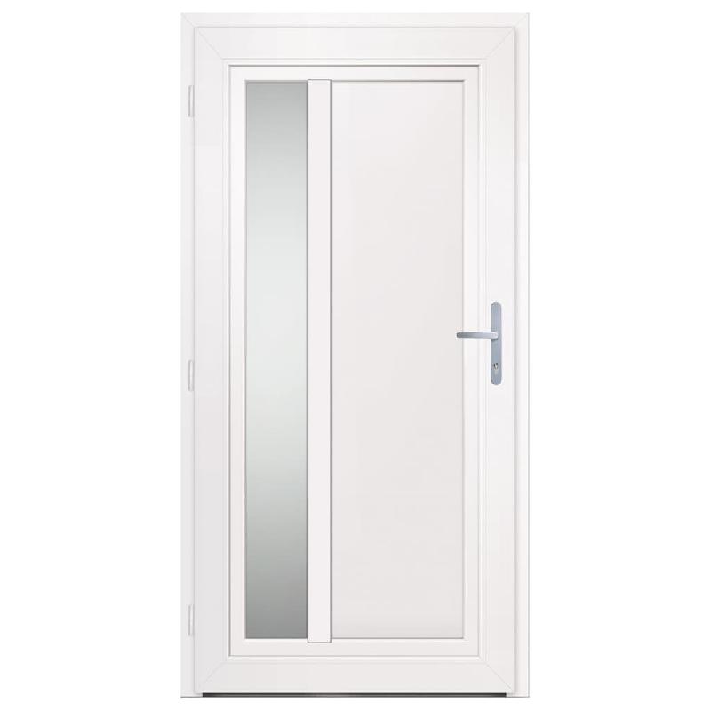 Vidaxl porte d'entrée anthracite 98x200 cm pvc 3157100_3