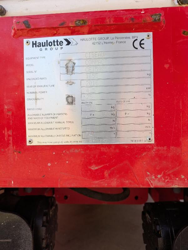 Nacelle ciseaux HAULOTTE compact 8 occasion_3