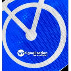 Panneau B40 - Fin de piste cyclable obligatoire - WP Signalisation - Haute durabilité_3