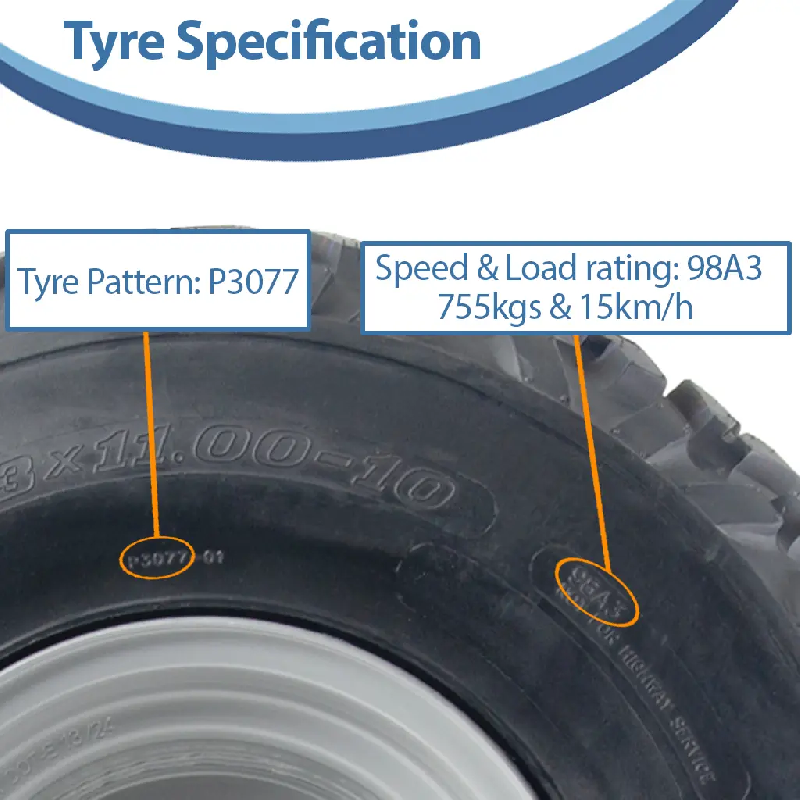 23x11.00-10 Quad ATV Roues Wanda P3077 Utility 4ply tubeless 755kgs (Lot de 2)_3