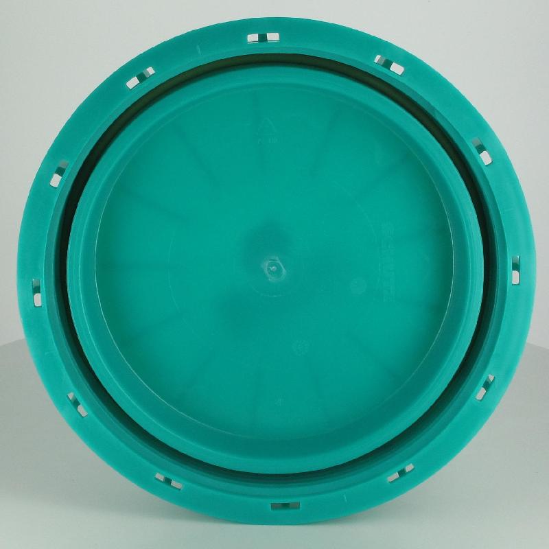 Couvercle Schütz Ø220 vert plein agréé FDA_3