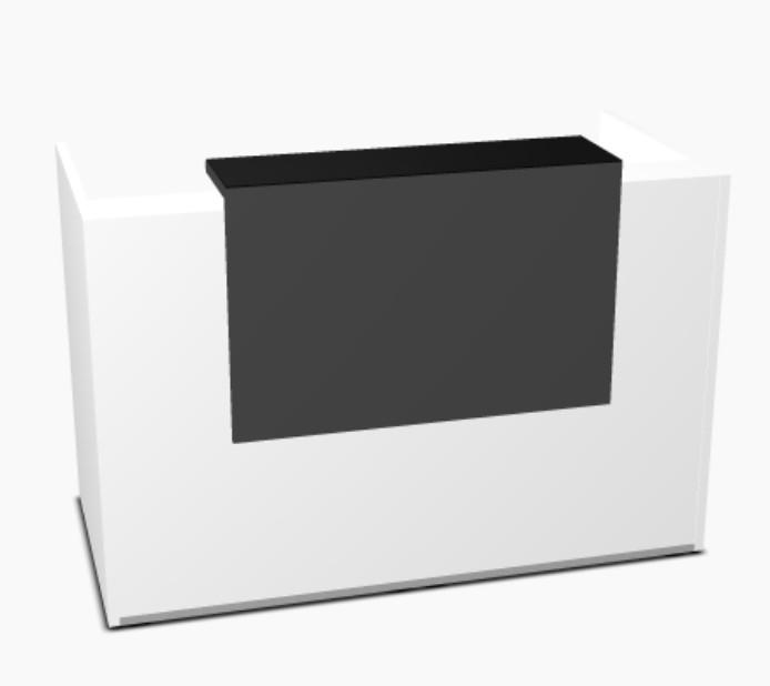 Comptoir d'accueil lumineux pour 2 personnes TERA  - MDD - 146, Gris ombre, Blanc_3