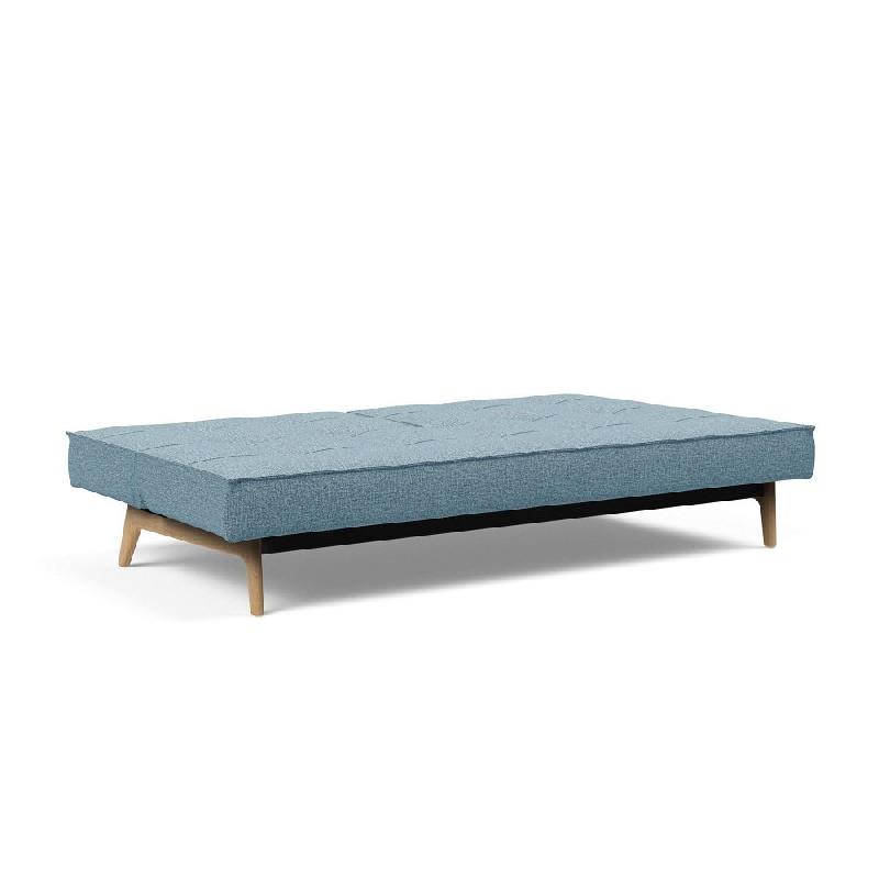 Innovation Living - Canapé convertible Splitback Eik 115x200 cm - Tissu Mixed Dance Light Blue - Design scandinave avec pieds en chêne_3