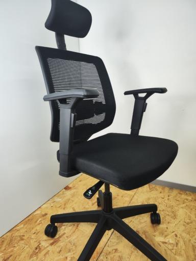 Linea Malice 01 PT - Fauteuil de Bureau Ergonomique avec Têtière Réglable - Occasion - Base en Métal Chromé et Roulettes Souples_3