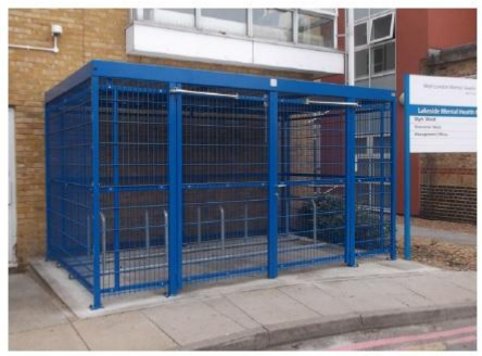 Abri vélo fermé 5-lock-green  / structure en acier / bardage en verre securit_3