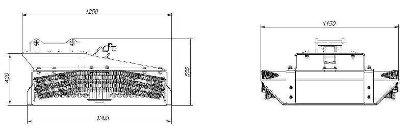 Débroussailleuse à chaînes pour excavatrices, modèle FH100