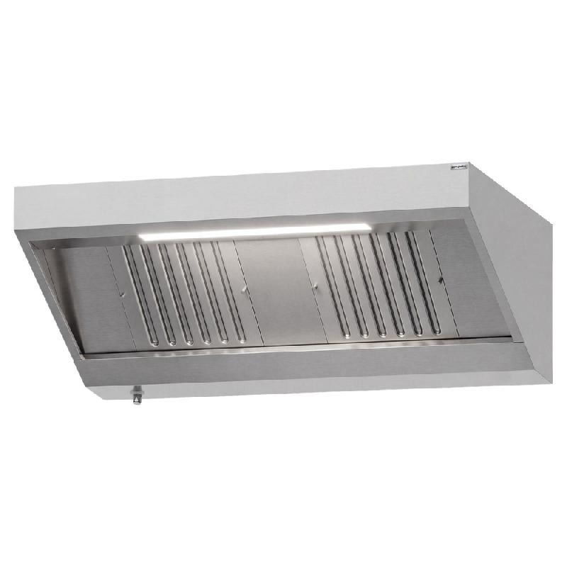 Hotte murale inox statique 1m80 avec filtre et éclairage | Profondeur 900 mm_3