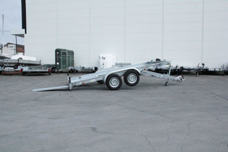 Remorque porte voiture basculante lider 39740 avec roues extérieures