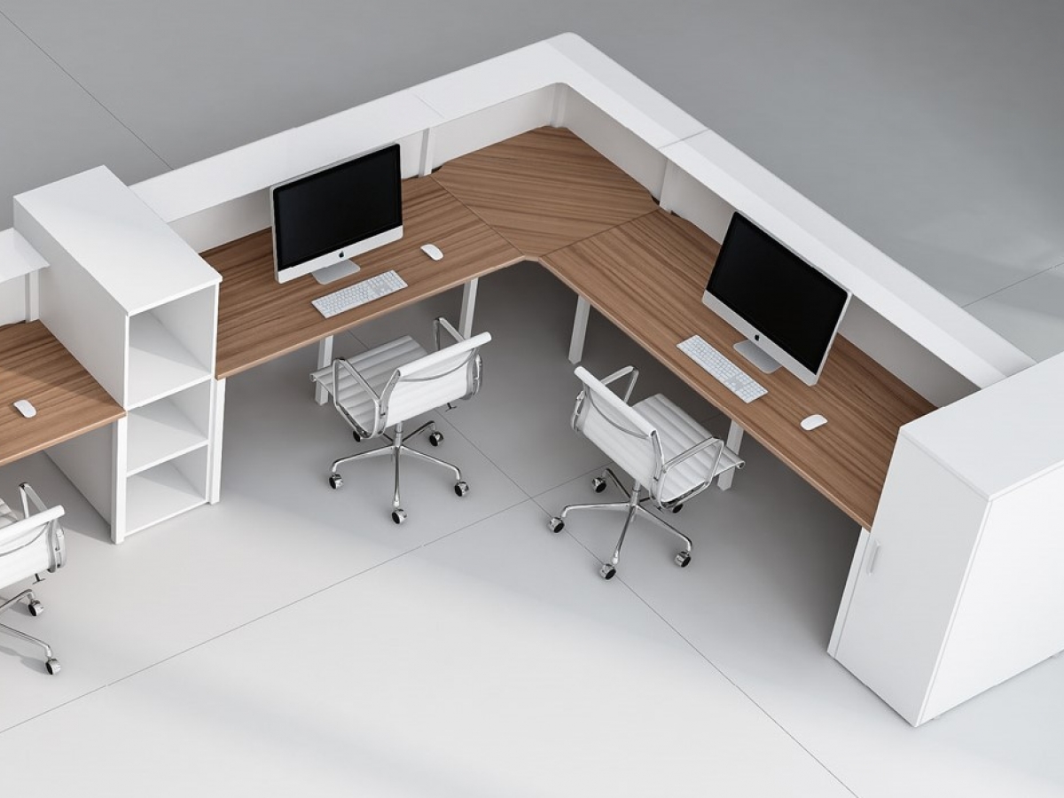 Banque d'accueil modulable et personnalisable - PROGRESS - Design élégant et matériaux haut de gamme_3