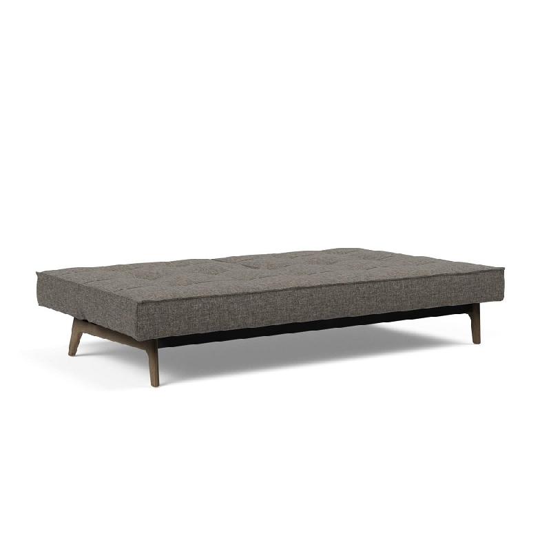 Innovation Living - Canapé convertible Splitback EIK 115x200 cm - Chêne fumé - Tissu Flashtex Dark Grey_3