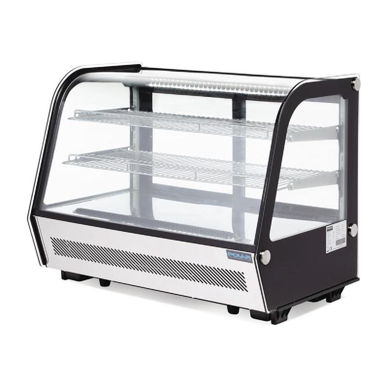 Vitrine réfrigérée de comptoir noire Série G 160L | Polar - GP291_3