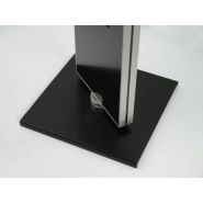 4036 - Porte-brochure rotatif - Afix Diffusion - aluminium anodisé noir et argent - hauteur 175 cm_3