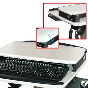 Chariot informatique médical Ergonoflex - Flat Panel/Laptop Cart H Class - réglable en hauteur - 21,77 kg_3