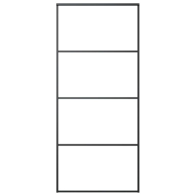 Vidaxl porte coulissante avec kit de quincaillerie 90x205 cm verre esg 3152147_3