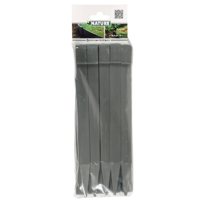 Nature chevilles d'ancrage de jardin 10 pcs gris 428505_3