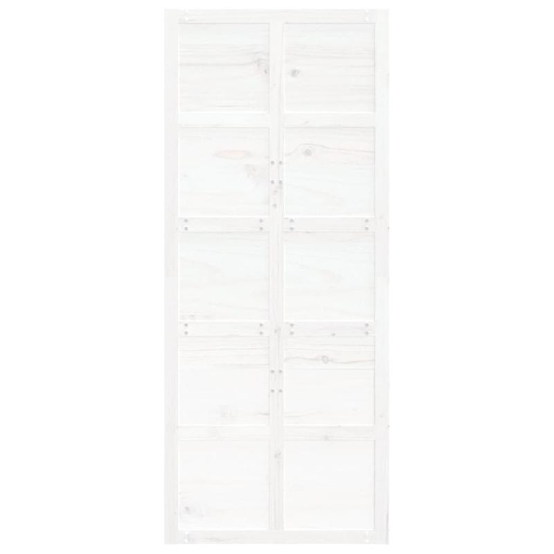 Vidaxl porte de grange blanc 90x1,8x214 cm bois massif de pin 824634_3
