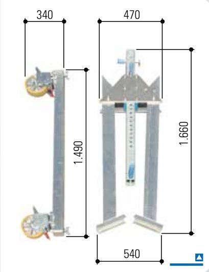 Portique mobile en aluminium - poutre double - Schilling - 1.000 kg et 1.500 kg - réglable en hauteur et longueur_3