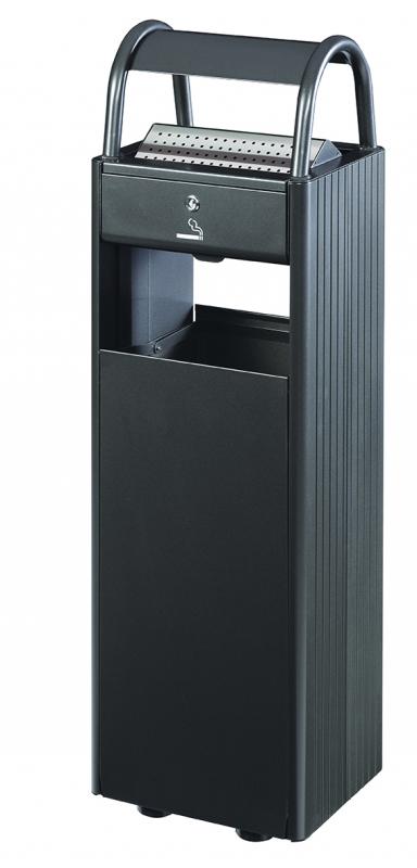 Cendrier corbeille - 6L/30L - Kopa - acier poudré anti-UV, grille écrase-mégots inox, plusieurs coloris disponibles_3