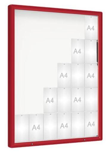 Vitrine extérieure coins arrondis peinte - Affichage simple ou double face - Taille de 9 à 30 A4 - Plexi chocs ou Verre sécurisé_3