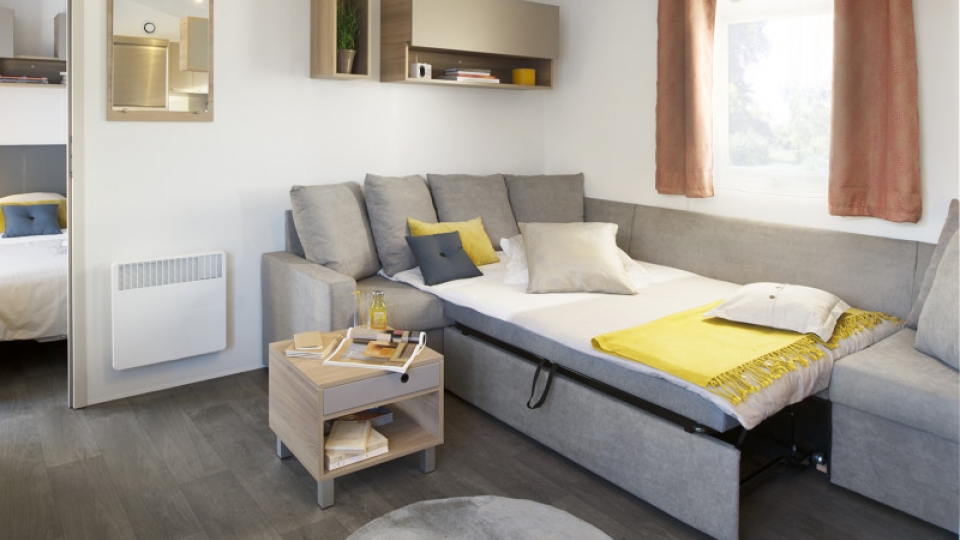 Mobile home avec isolation renforcée et chauffage électrique dans toutes les pièces