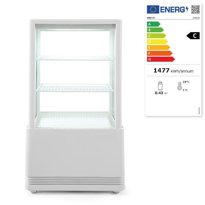 Vitrine de table réfrigérée positive 2 étagères 58L ARKTIC HENDI - Blanc_3