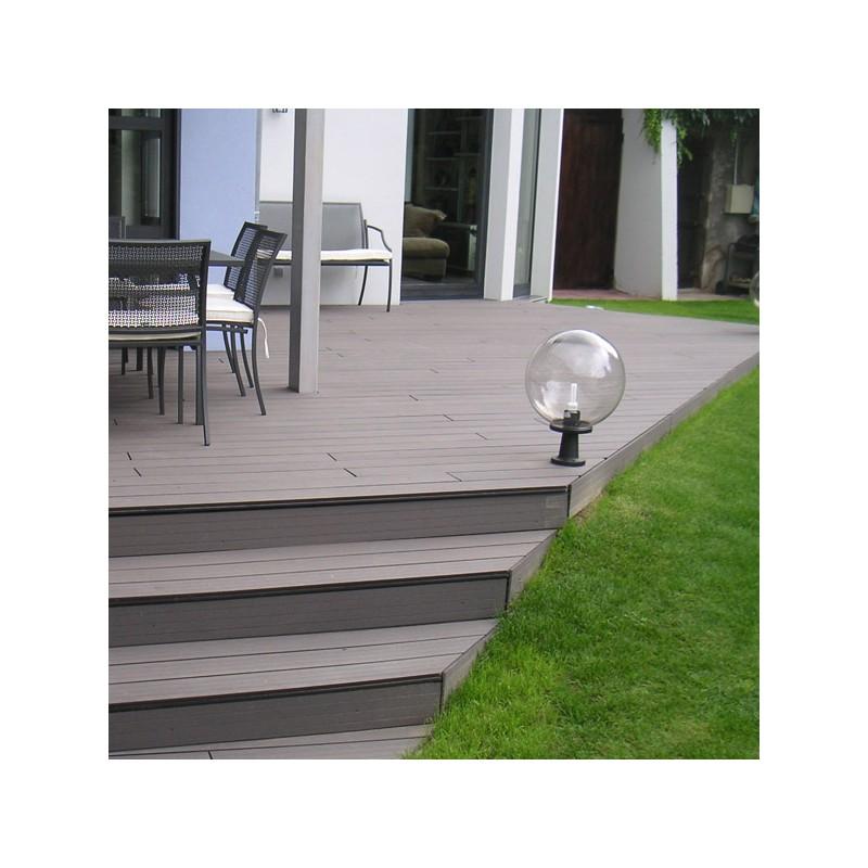 Lame terrasse bois composite alvéolaire Qualita - Gris carbone - 360 cm x 14 cm x 2,5 cm - Surface couverte 0,5 m² - Garantie 10 ans_3