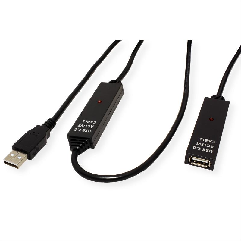 VALUE Prolongation active USB 2.0 avec Repeater, noir, 30 m_3