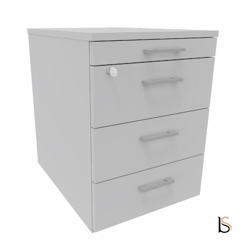 Caisson mobile 3 tiroirs  + 1 plumier  - QUADRIFOGLIO - Gris_3