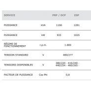 Groupe électrogène industriel triphasé GTW-1025 T6 - 1166 kVA - 60 Hz - moteur Mitsubishi - alternateur Stamford_3