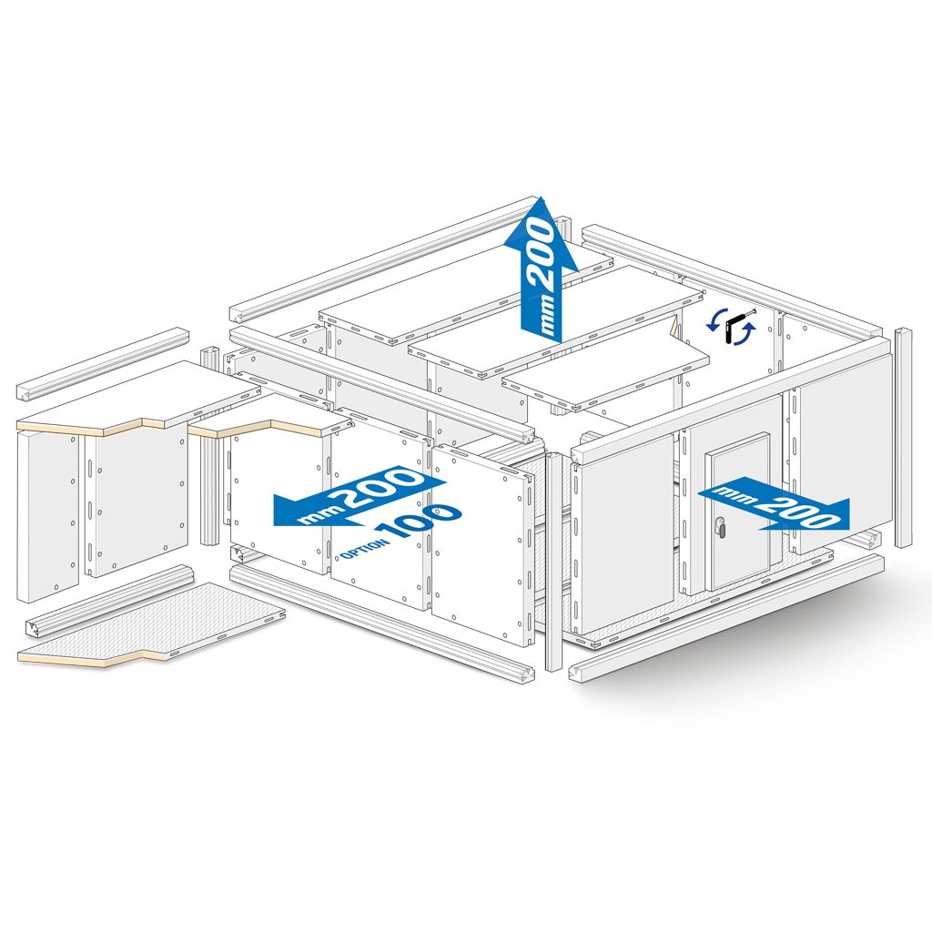 Multi Cubed - Chambre froide modulable Incold - Épaisseur 60 à 140 mm_3