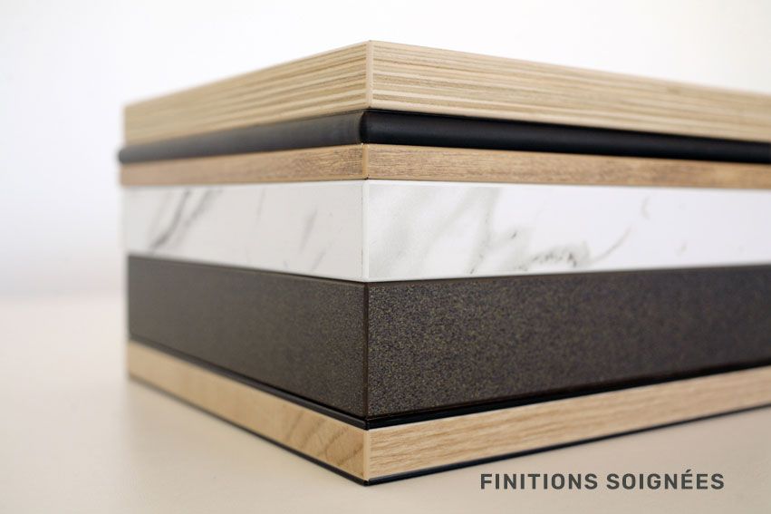 Plateau de table en bois aggloméré stratifié - Fabrication française - Sur mesure - Plusieurs épaisseurs disponibles_3