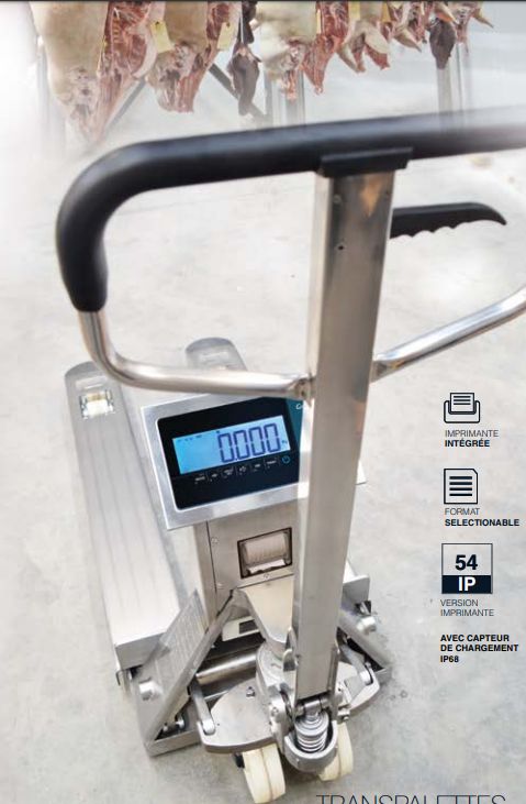 TP410i - Transpalette peseur en acier inoxydable - Giropes - Portées : 1000 à 2000 kg - Avec ou sans imprimante_3