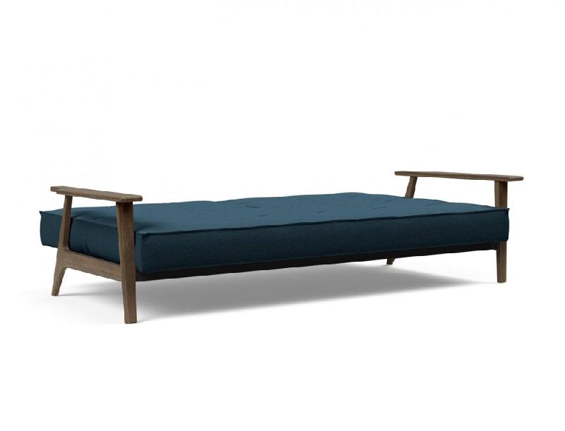 Canapé-lit design Innovation Living Splitback Frej - Convertible 115x210 cm - Chêne fumé - Tissu Argus Navy Blue_3