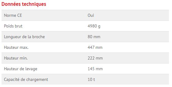 9885 - Cric à vérin hydraulique BGS Technic - Capacité de chargement 10T - Avec soupape de sécurité et tige de piston télescopique_3