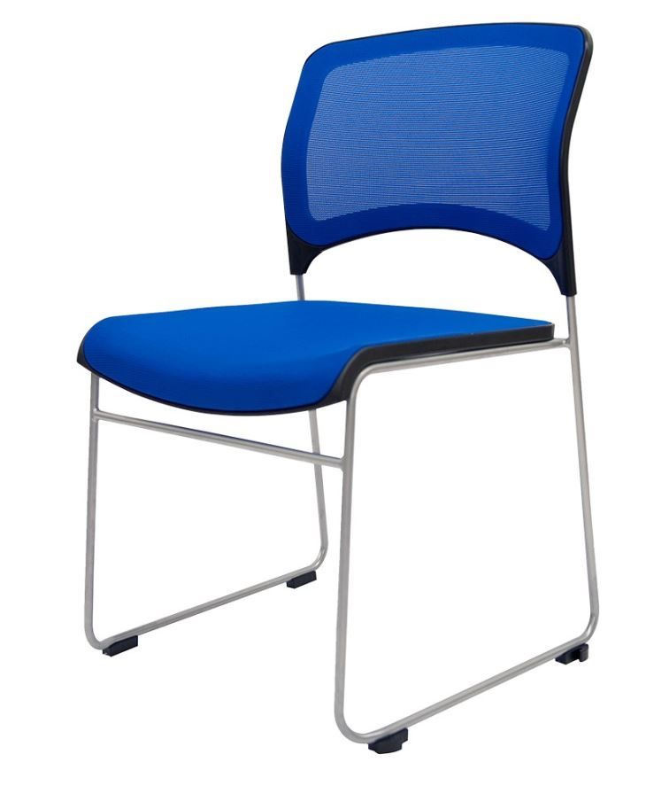 CH-S 1855 - Chaises empilables en maille - Dimensions : L 520 x P 560 x H 830 mm - Idéales pour conférences et espaces publics_3