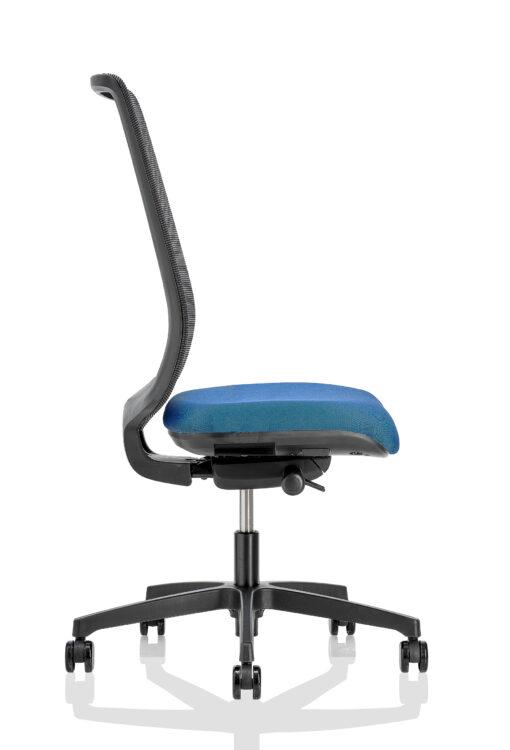 Fauteuil de bureau neuf - ADJUST noir avec accoudoirs - pivotant, ergonomique et design - structure séparée d'assise capitonnée et dossier aéré à treillis 3D_3