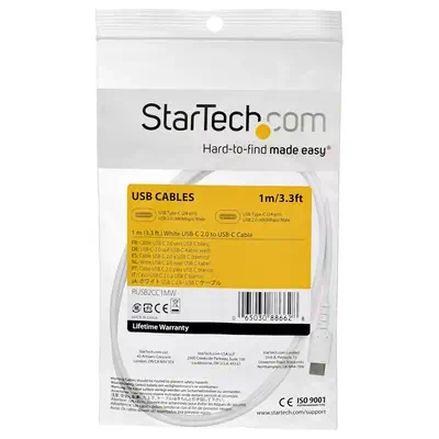 StarTech.Com Cble USB-C vers USB-C de 1 m - Blanc_3