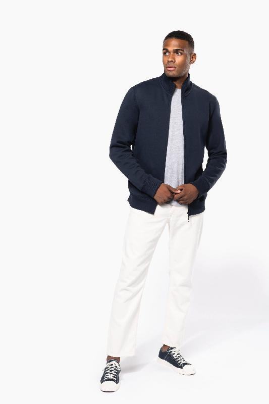 Veste molleton zippée homme - Réf: K456 - Kariban - 80% coton peigné / 20% polyester - Oxford Grey_3